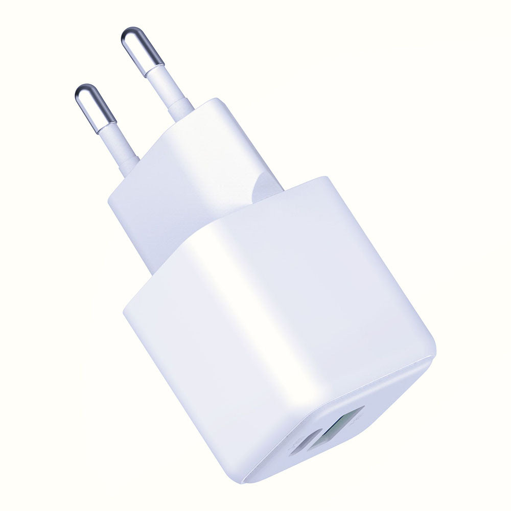 Netwerkoplader 3MK Hyper, 20W, 3A, 1 x USB-A - 1 x USB-C, Wit