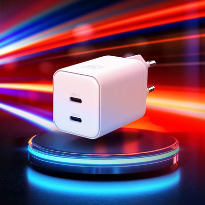 3MK Hyper Netzladegerät, 45W, 2 x USB-C, Weiß