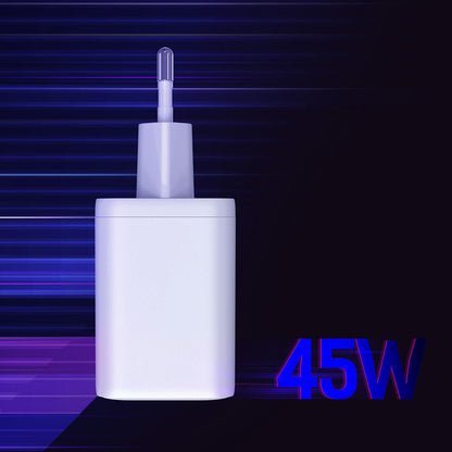 3MK Hyper Netzladegerät, 45W, 2 x USB-C, Weiß
