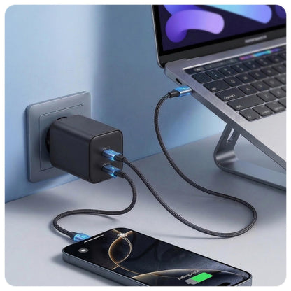 3MK Hyper Netzladegerät, 45W, 2 x USB-C, Schwarz