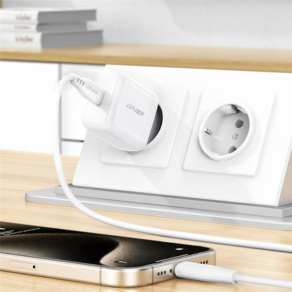Netwerkoplader Acefast A130, 20W, 3A, 1 x USB-C, Wit