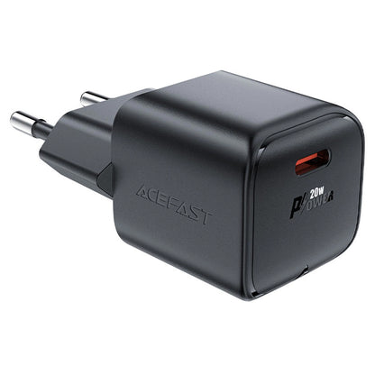 Chargeur réseau Acefast A73 Mini, 20W, 3A, 1 x USB-C, Noir