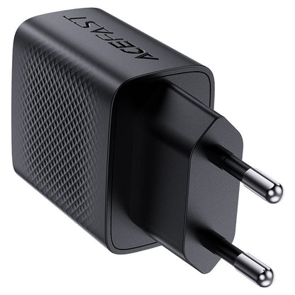 Chargeur Réseau Acefast A78, 20W, 3A, 1 x USB-A - 1 x USB-C, Noir