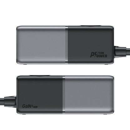 Chargeur réseau Acefast Z2 GaN, 75W, 5A, 2 x USB-A - 3 x USB-C - 1 x Schuko, Gris