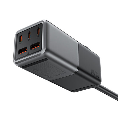 Chargeur réseau Acefast Z2 GaN, 75W, 5A, 2 x USB-A - 3 x USB-C - 1 x Schuko, Gris