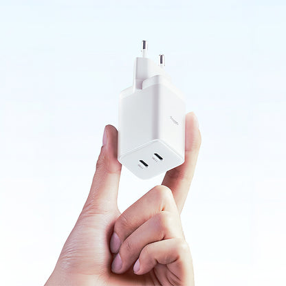 Allity Netwerkoplader. ATC-01-45WCC Fast, 45W, 3A, 2 x USB-C, Wit