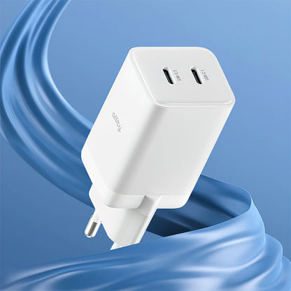 Allity Netwerkoplader. ATC-01-45WCC Fast, 45W, 3A, 2 x USB-C, Wit