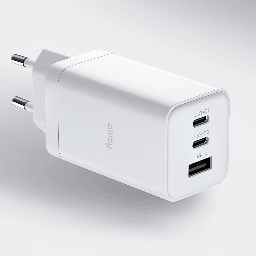 Allity Netwerkoplader. ATC-01-65WACC Fast, 65W, 3.25A, 1 x USB-A - 2 x USB-C, Wit
