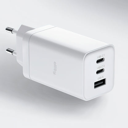 Allity Netwerkoplader. ATC-01-65WACC Fast, 65W, 3.25A, 1 x USB-A - 2 x USB-C, Wit