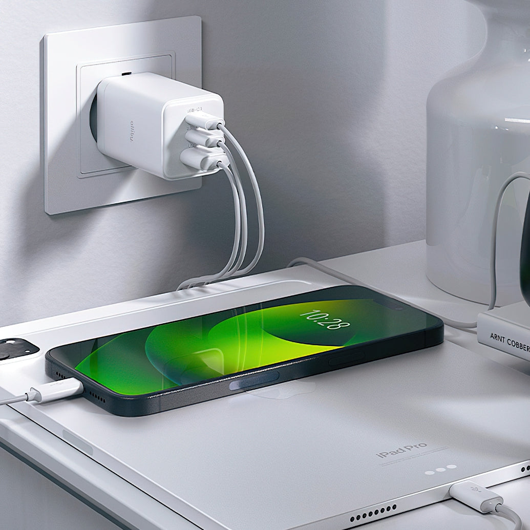 Allity Netwerkoplader. ATC-01-65WACC Fast, 65W, 3.25A, 1 x USB-A - 2 x USB-C, Wit