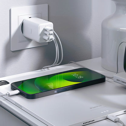 Allity Netwerkoplader. ATC-01-65WACC Fast, 65W, 3.25A, 1 x USB-A - 2 x USB-C, Wit