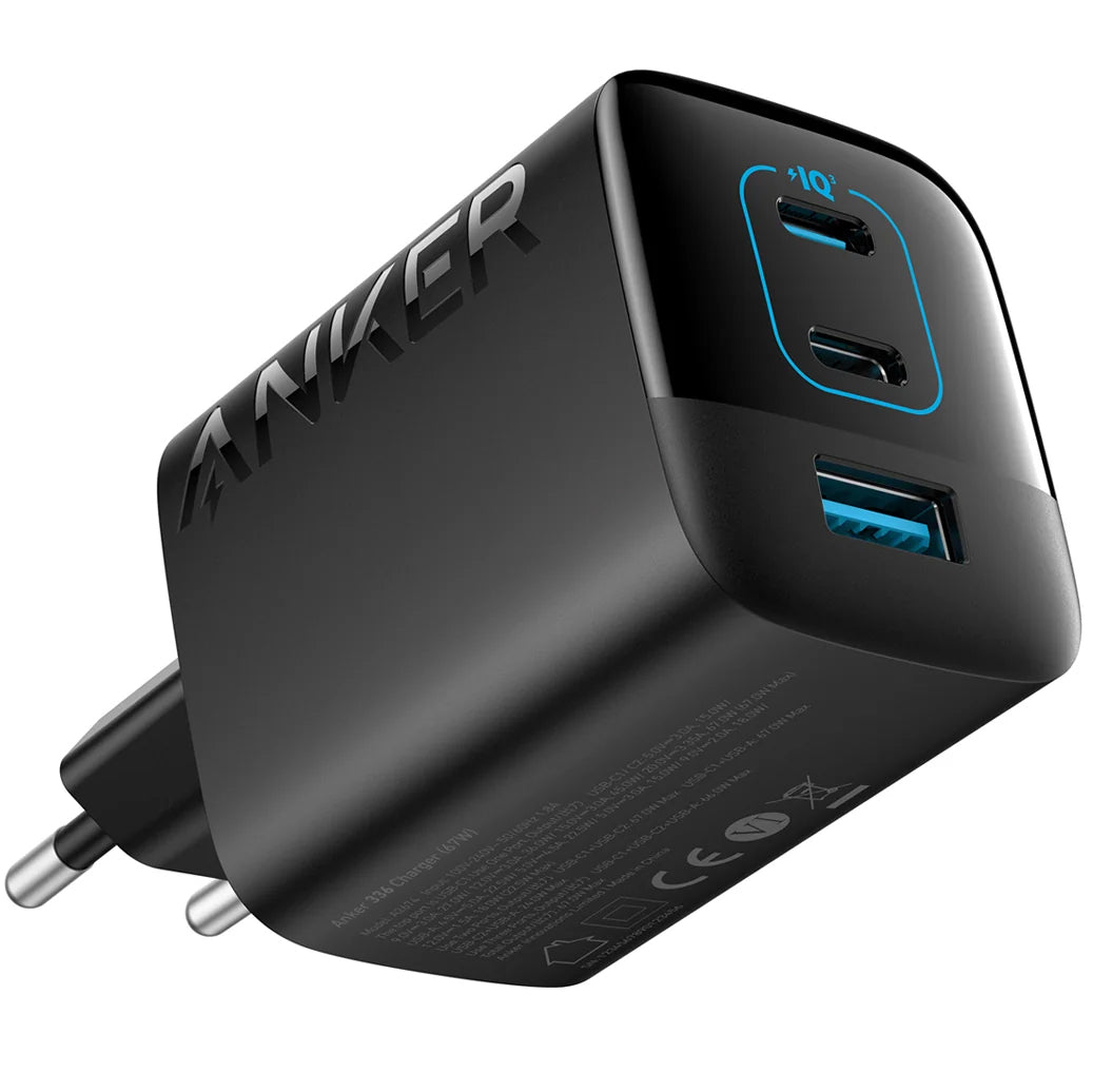 Netwerkoplader Anker 336, 67W, 3,25A, 1 x USB-A - 2 x USB-C, Zwart A2674G11 A2674G11 