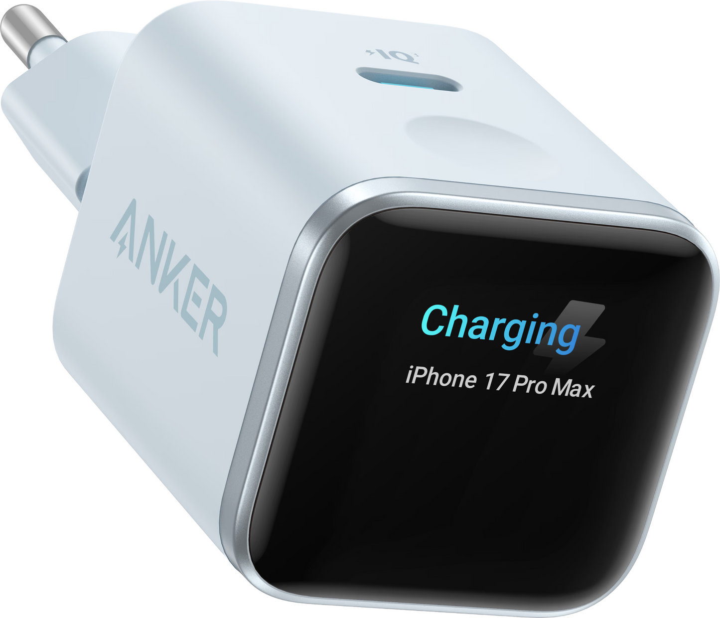 Anker Nano Display Netadapter, 45W, 3A, 1 x USB-C, Blauw A121DG31