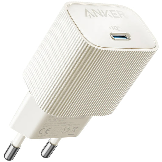 Netwerkoplader Anker 511 Nano 4, 30W, 3A, 1 x USB-C, Wit A2337G21 