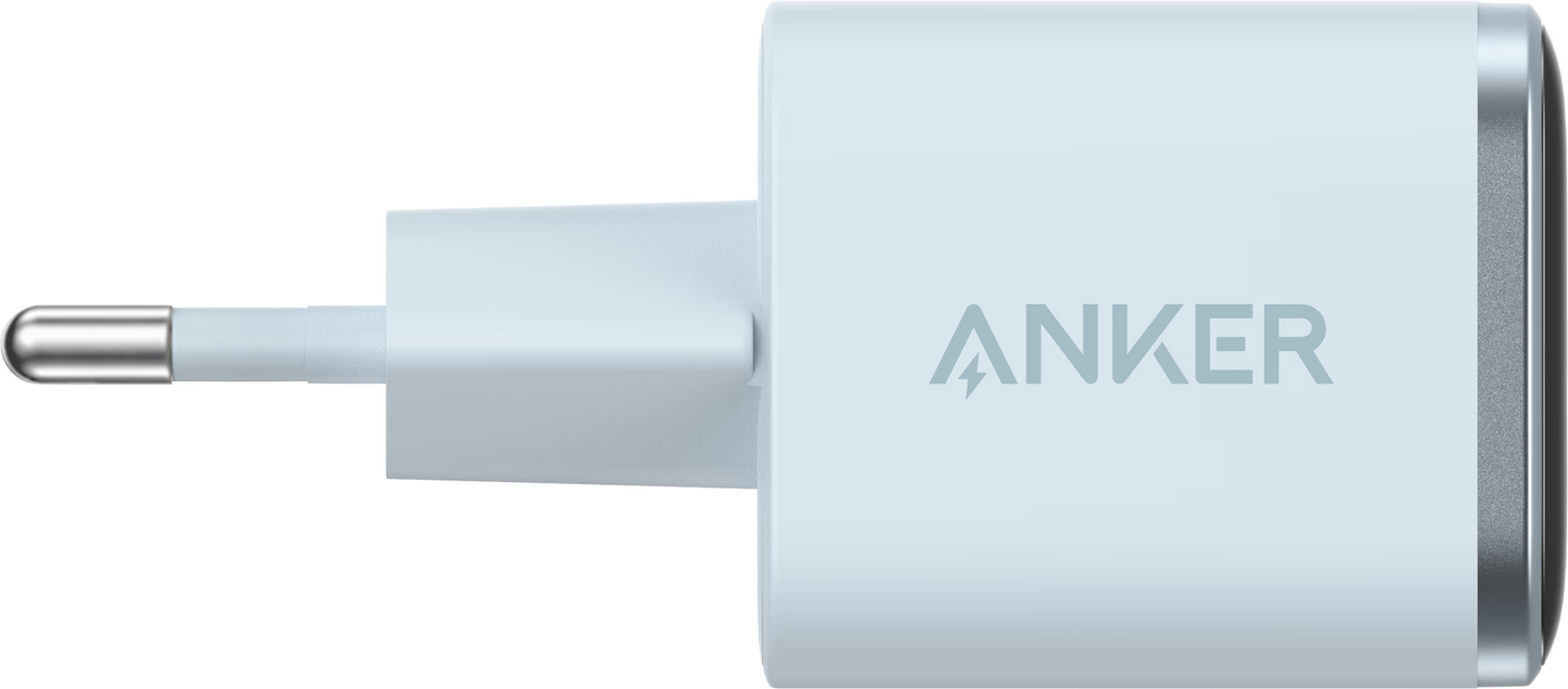 Anker Nano Display Netadapter, 45W, 3A, 1 x USB-C, Blauw A121DG31