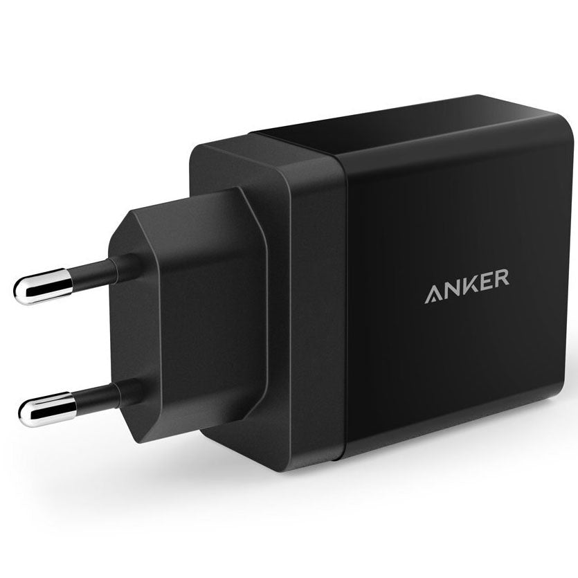 Anker PowerPort-netwerkoplader, 24 W, 2,4 A, 2 x USB-A, zwart A2021L11 