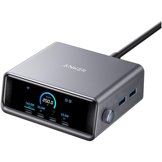 Netwerkoplader Anker Prime, 250W, 2 x USB-A - 4 x USB-C, Zwart A2345341 