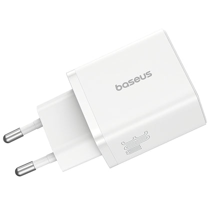 Chargeur réseau Baseus Cube, 30W, 2.4A, 1 x USB-A - 1 x USB-C, blanc P10111404213-00 