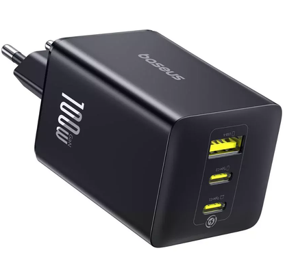 Baseus EnerFill FE11 Netwerkoplader, 100W, 5A, 1 x USB-A - 2 x USB-C, Grijs P10182102123