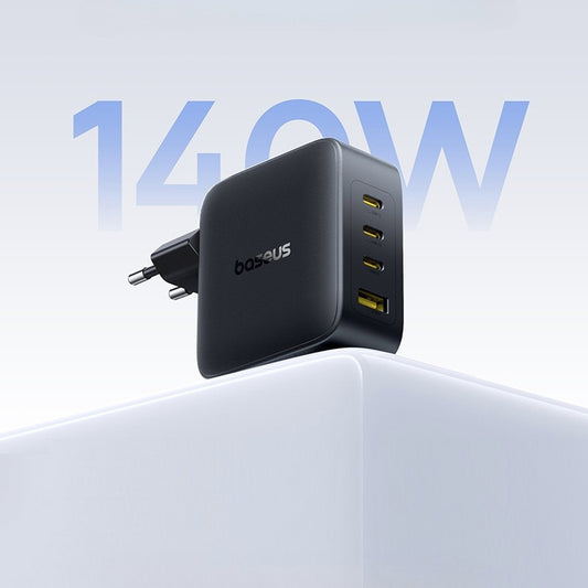 Baseus EnerFill FH11 Netwerkoplader, 140W, 5A, 1 x USB-A - 3 x USB-C, Zwart E0121J00