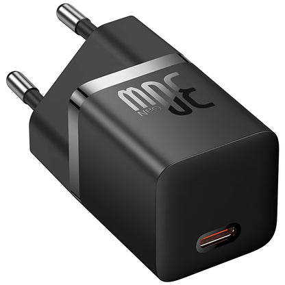 Chargeur réseau Baseus GaN GaN Mini 1C, 30W, 3A, 1 x USB-C, Noir CCGN070401