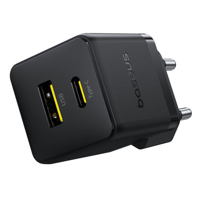 Baseus Palm Netwerkoplader, 30W, 3A, 1 x USB-A - 1 x USB-C, Zwart P1011160A113-00