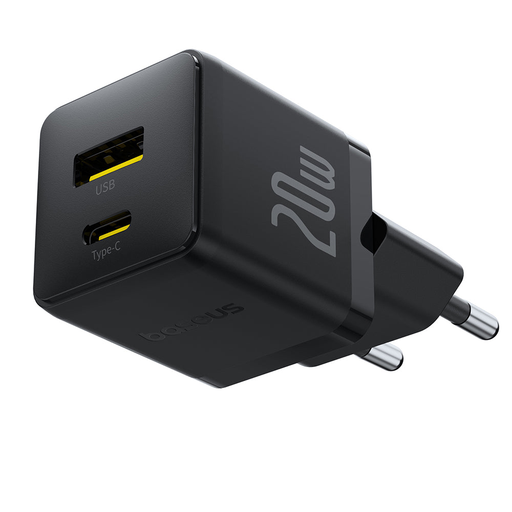 Baseus Palm Netzladegerät, 20W, 3A, 1 x USB-A - 1 x USB-C, Schwarz P10111608113-00