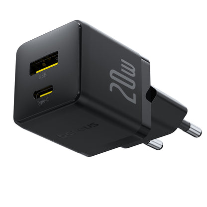 Baseus Palm Netzladegerät, 20W, 3A, 1 x USB-A - 1 x USB-C, Schwarz P10111608113-00