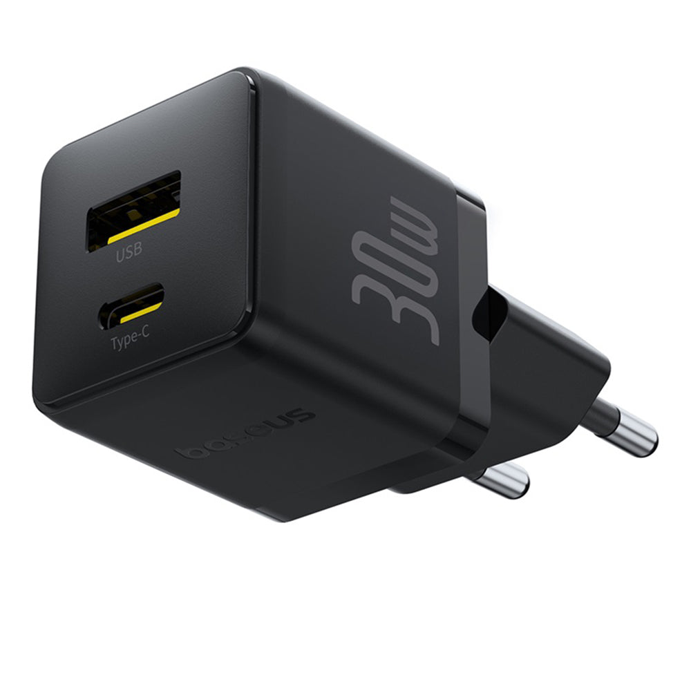 Baseus Palm Netwerkoplader, 30W, 3A, 1 x USB-A - 1 x USB-C, Zwart P1011160A113-00