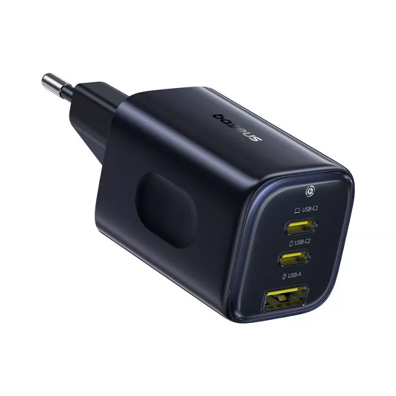 Baseus PicoGo AE11 Netwerkoplader, 67W, 1 x USB-A - 2 x USB-C, Zwart E0121200