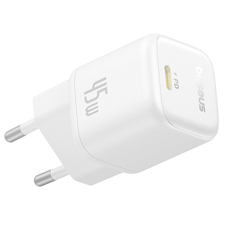 Baseus PicoGo Netwerkoplader, 45W, 3A, 1 x USB-C, Wit P10176800213-00