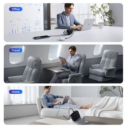 Baseus PicoGo AE21 Display Netzladegerät, 100W, 5A, 1 x USB-A - 2 x USB-C, Schwarz E0121B00