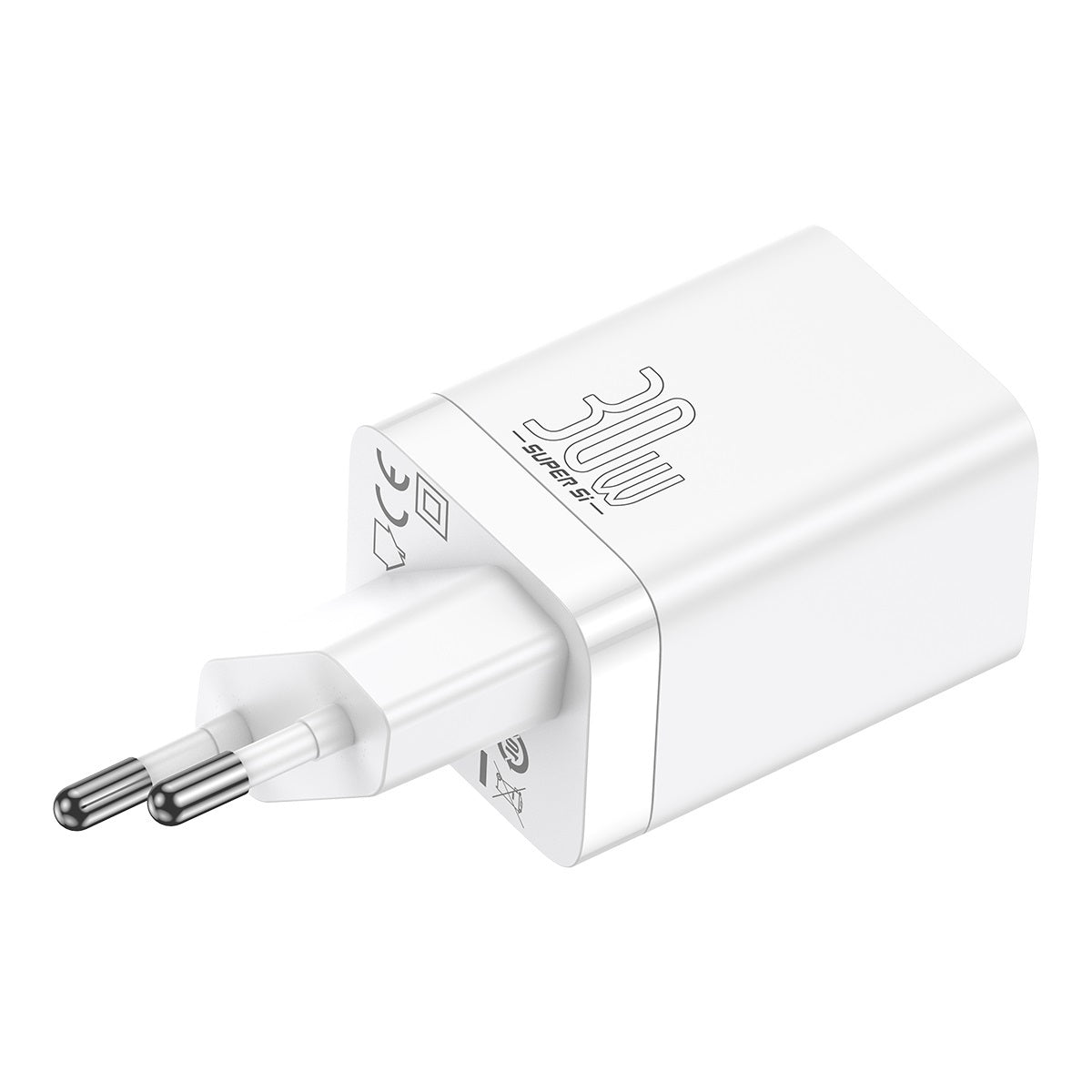 Netwerkoplader Baseus Super Si Pro, 30W, 3A, 1 x USB-A - 1 x USB-C, Wit CCSUPP-E02