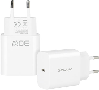 Blavec BC-14-netadapter, 30 W, 3 A, 1 x USB-C, wit