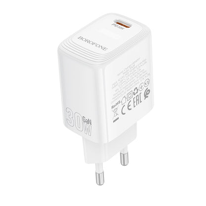 Netzladegerät Borofone BN28 Fuente, 30W, 3A, 1 x USB-C, Weiß