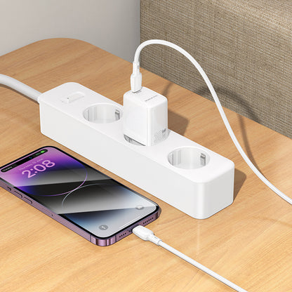 Netzladegerät Borofone BN28 Fuente, 30W, 3A, 1 x USB-C, Weiß