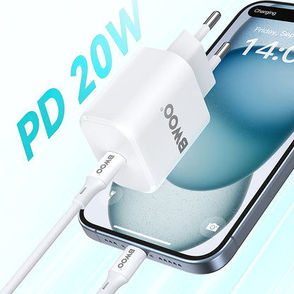 Chargeur réseau BWOO BO-CDA105, 20W, 3A, 1 x USB-C, blanc 