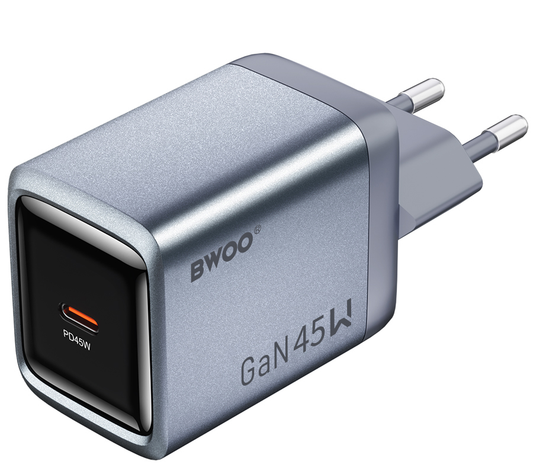Netlader BWOO BO-CDA238, 45W, 3A, 1 x USB-C, Grijs