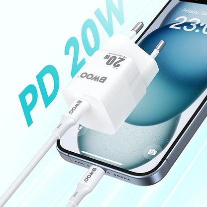 Netlader BWOO CDA155, 20W, 3A, 1 x USB-C, Wit