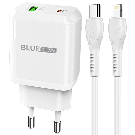 BLUE Power BLN5, 20W, 3A, 1 x USB-A - 1 x USB-C, Wit