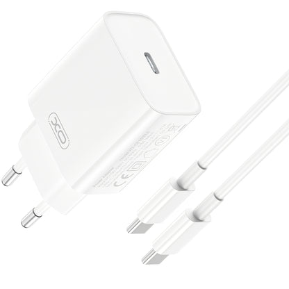 Netwerkoplader met USB-C Kabel XO Design CE15, 20W, 3A, 1 x USB-C, Wit