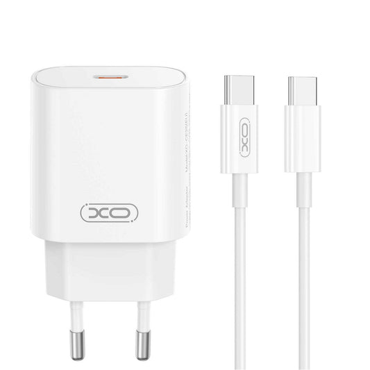 Chargeur réseau avec câble USB-C XO Design CE25, 25W, 3A, 1 x USB-C, Blanc