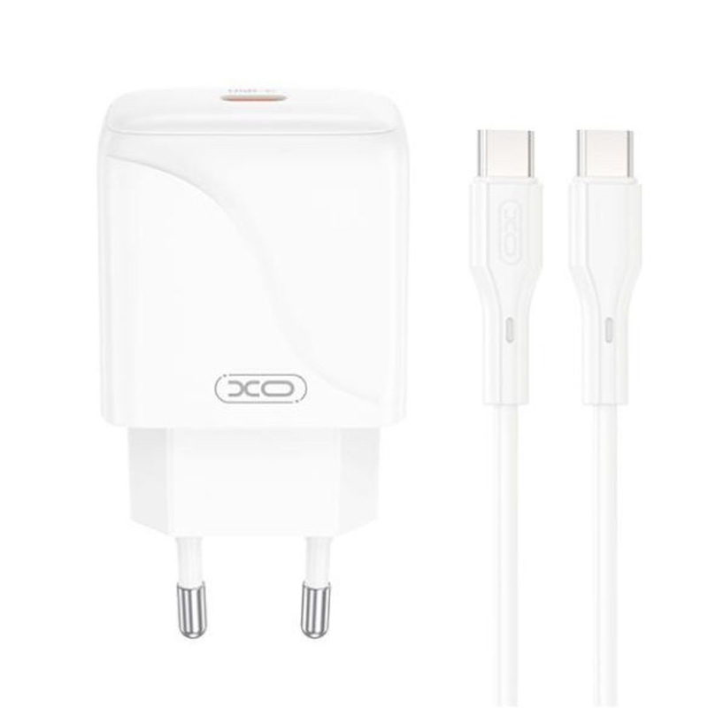 Netwerkoplader met USB-C Kabel XO Design L141, 20W, 3A, 1 x USB-C, Wit