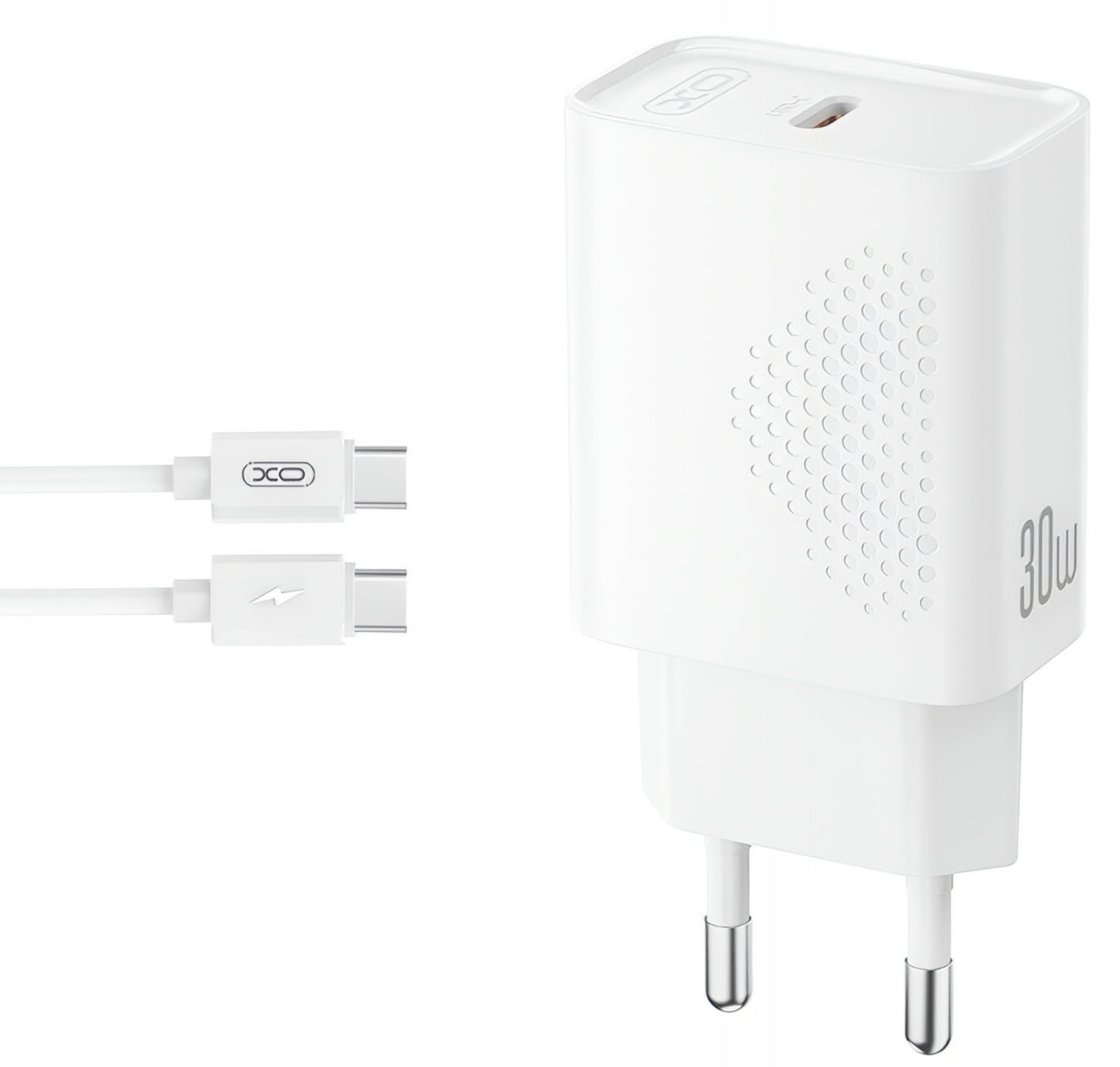 Netwerkoplader met USB-C Kabel XO Design L162, 30W, 3A, 1 x USB-C, Wit