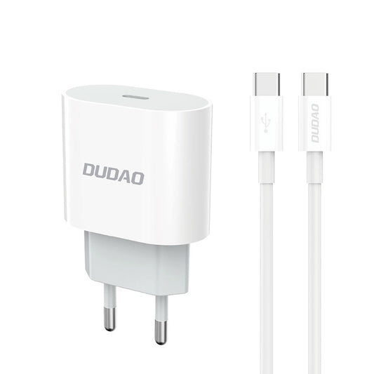 Chargeur réseau avec câble USB-C Dudao A14EUC, 20W, 3A, 1 x USB-C, Noir