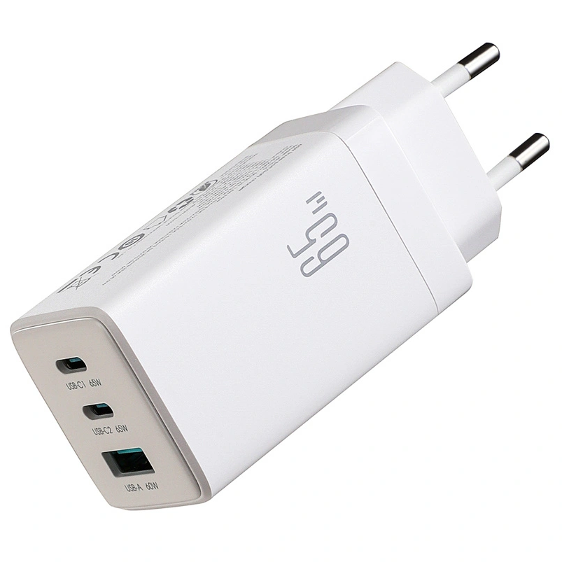 Netwerkoplader met USB-C Kabel Joyroom JR-TG10, 65W, 3.25A, 1 x USB-A - 2 x USB-C, Wit