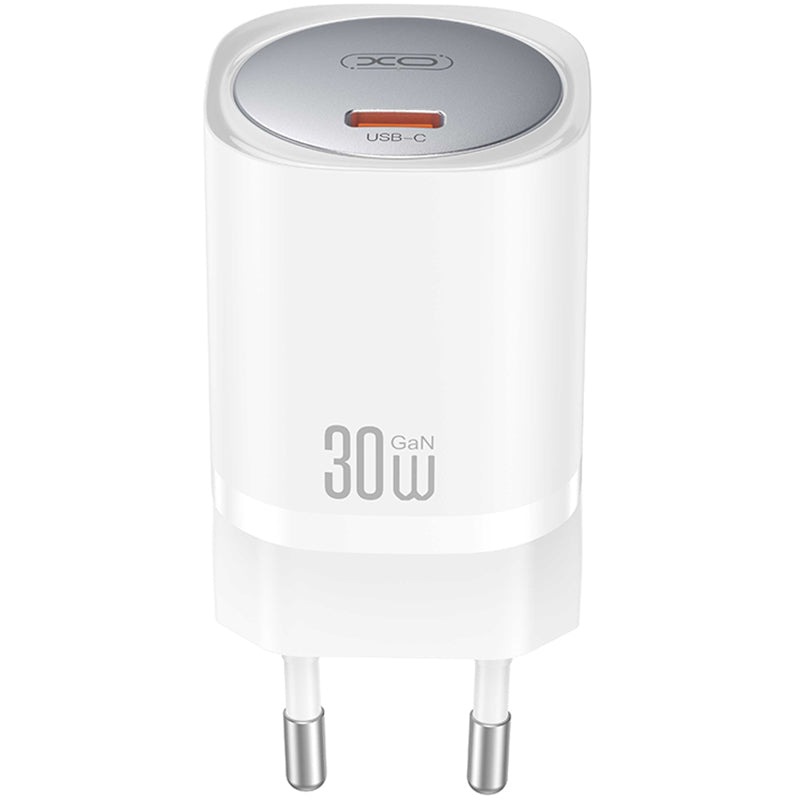 XO Design CE20, 30W, 3A, 1 x USB-C, 1 x USB-C, Blanc 