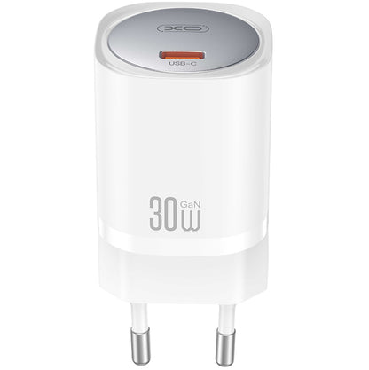 XO Design CE20, 30W, 3A, 1 x USB-C, 1 x USB-C, Blanc 