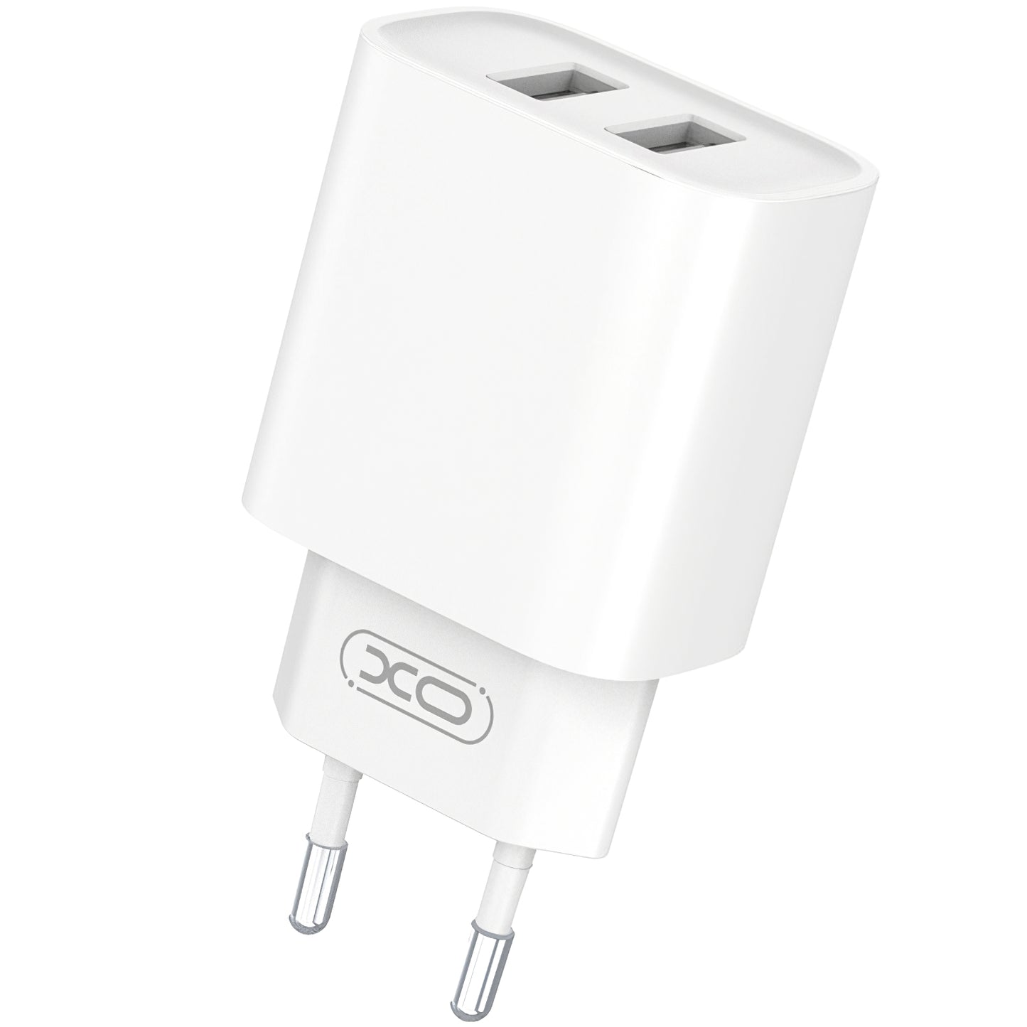 XO Design XO Design BPCE02C Chargeur réseau avec câble USB-C, 10,5 W, 2,1 A, 2 x USB-A, blanc 