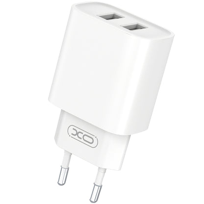 XO Design XO Design BPCE02C Chargeur réseau avec câble USB-C, 10,5 W, 2,1 A, 2 x USB-A, blanc 